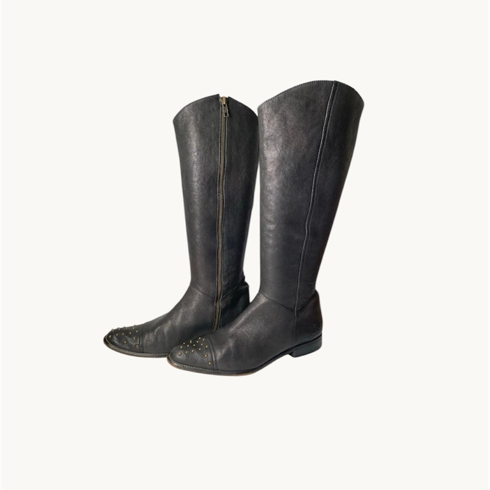 John Fluevog Leather Tall Riding Boots